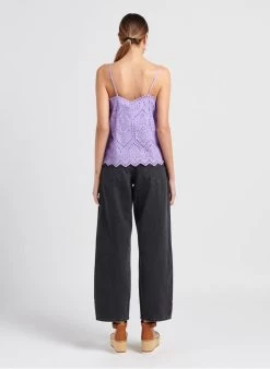 YASHOLI - Top Van Biokatoen Met Schouderbandjes En Engels Kant | Violet 11 YASHOLI - Top Van Biokatoen Met Schouderbandjes En Engels Kant | Violet -Chic Verkoop 4047929