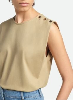 Vanessa Bruno AMANDINE - Katoenen Top Met Ronde Hals | Groen -Chic Verkoop 4050002