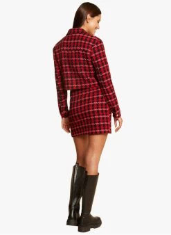 MORGAN JACOB - Korte Geruite Rok Van Katoenmix | Veelkleurig -Chic Verkoop 4050853