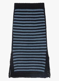 Zadig & Voltaire JACKSON - Halflange, Gestreepte Katoenen Rok | Zwart