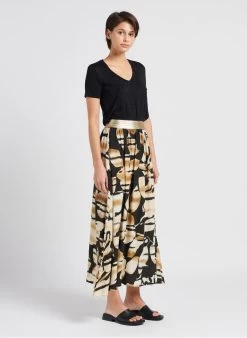 Please Lange Rok Met Print | Beige -Chic Verkoop 4059238