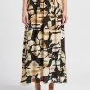 Please Lange Rok Met Print | Beige -Chic Verkoop 4059242