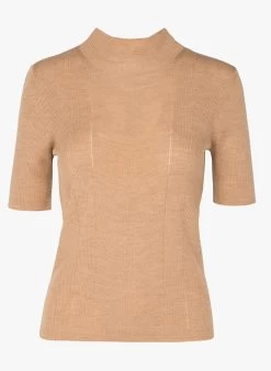 CLOSED Wollen Trui Met Opstaande Kraag | Bruin -Chic Verkoop 4059705