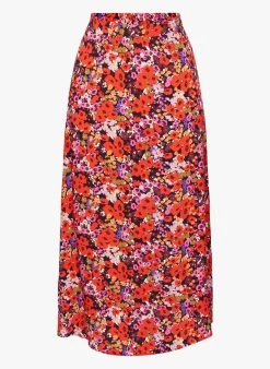 ESPRIT Halflange Rok Van Viscose Met Print | Blauw -Chic Verkoop 4060138