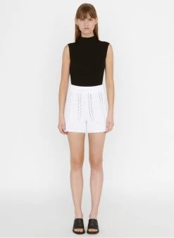 ZAPA PRISCA - Katoenen Short Met Borduursel | Wit