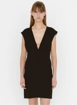 ZAPA RAISSA - Korte Jurk Met Laag Uitgesneden Halslijn | Zwart