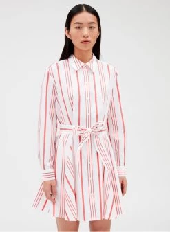 CLAUDIE PIERLOT RIZZO - Korte, Gestreepte Overhemdjurk |