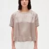 CLAUDIE PIERLOT BISE - Zijden Blouse Met Ronde Hals En Print |