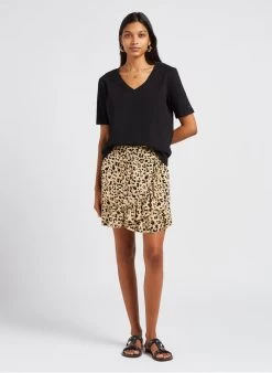 Vila VIPAYA - Korte Rok Met Volants | Oranje -Chic Verkoop 4069829