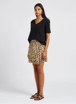 Vila VIPAYA - Korte Rok Met Volants | Oranje -Chic Verkoop 4069830