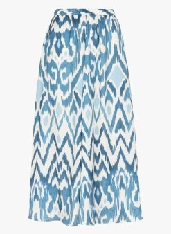 GERARD DAREL BLANCHE - Lange Rok Met Print | Blauw -Chic Verkoop 4073152