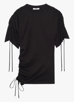 ZAPA TRAVISA - Top Met Ronde Hals En Plooitjes | Zwart -Chic Verkoop 4074849