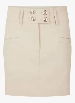 MORGAN JTAKA - Korte, Rechte Rok | Beige -Chic Verkoop 4076273