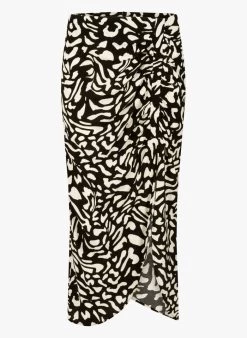 MORGAN JSUD - Halflange Rok Met Print En Split | Veelkleurig -Chic Verkoop 4076319