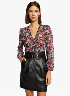 MORGAN JITAN - Korte, Rechte Rok | Zwart