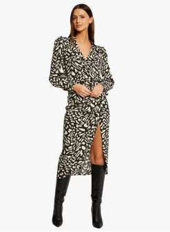 MORGAN JSUD - Halflange Rok Met Print En Split | Veelkleurig -Chic Verkoop 4076600