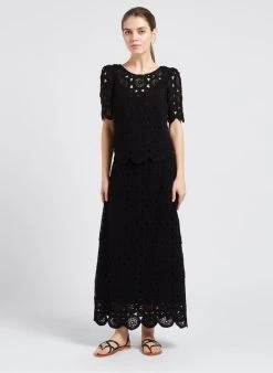 Ikks Korte Top Met Ajour | Zwart 10 Ikks Korte Top Met Ajour | Zwart -Chic Verkoop 4087891