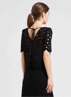 Ikks Korte Top Met Ajour | Zwart 8 Ikks Korte Top Met Ajour | Zwart -Chic Verkoop 4087893