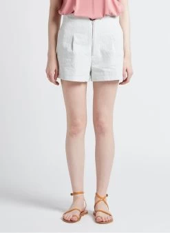 SEE U SOON Short Van Katoenmix Met Rits | Blauw