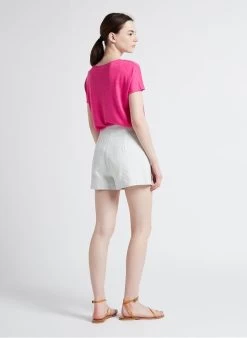 SEE U SOON Short Van Katoenmix Met Rits | Blauw -Chic Verkoop 4089570