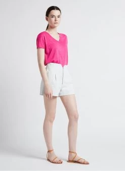 SEE U SOON Short Van Katoenmix Met Rits | Blauw -Chic Verkoop 4089571