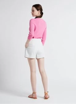 SEE U SOON Short Van Katoenmix Met Rits | Blauw -Chic Verkoop 4089617