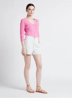 SEE U SOON Short Van Katoenmix Met Rits | Blauw -Chic Verkoop 4089618