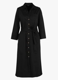 Caroll MAEVA - Rechte Overhemdjurk | Zwart