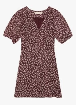 Vanessa Bruno AZALEE - Korte Jurk Van Viscose Met Print | Bruin -Chic Verkoop 4090361