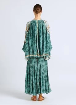 Mes Demoiselles MADAD - Halflange, Gerende Rok | Blauw -Chic Verkoop 4092128