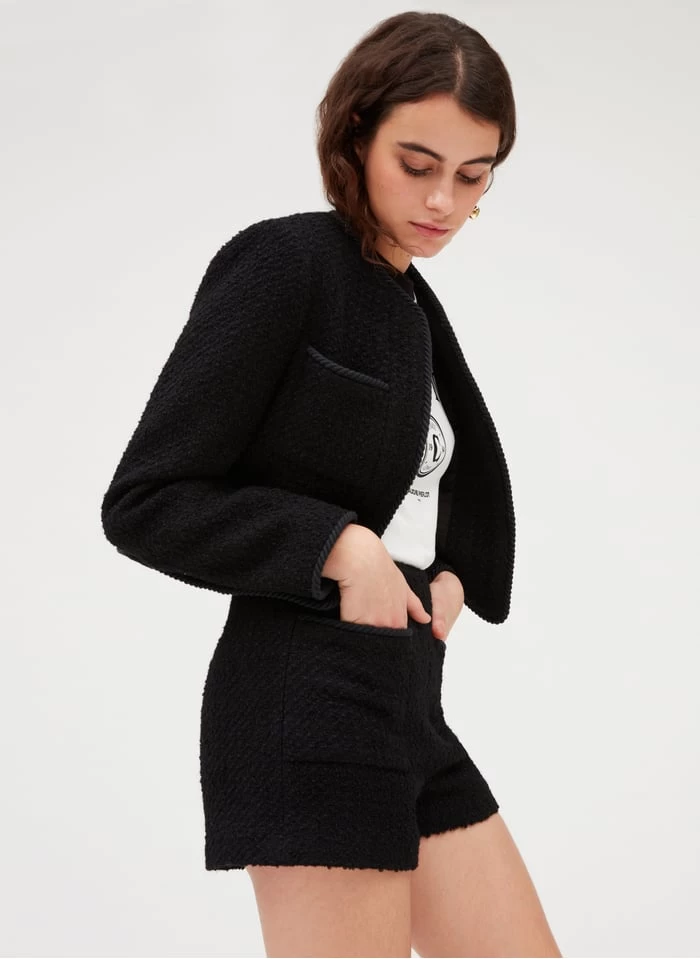 CLAUDIE PIERLOT ELGA - Short Van Tweedstof | Zwart 7 CLAUDIE PIERLOT ELGA - Short Van Tweedstof | Zwart - Afbeelding 5