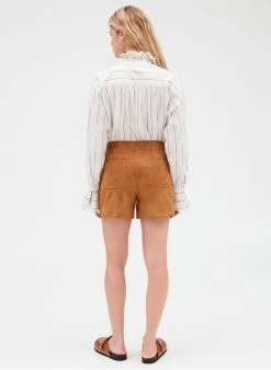 CLAUDIE PIERLOT CHRIS - Leren Short | Beige 10 CLAUDIE PIERLOT CHRIS - Leren Short | Beige -Chic Verkoop 4096322
