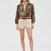 CLAUDIE PIERLOT ETUDE - Katoenen Short Met Paperbagtaille | Beige