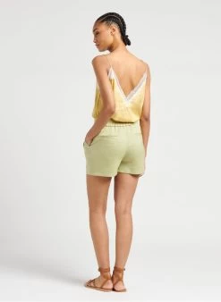 SEE U SOON Straight-fit Short Met Rits | Groen -Chic Verkoop 4098467