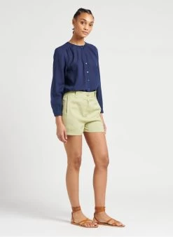 SEE U SOON Straight-fit Short Met Rits | Groen -Chic Verkoop 4098472