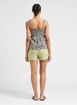 SEE U SOON Straight-fit Short Met Rits | Groen -Chic Verkoop 4098483