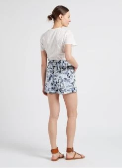 Wijd Short Met Print | Blauw 13 Wijd Short Met Print | Blauw -Chic Verkoop 4099292