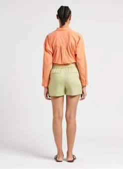 SEE U SOON Straight-fit Short Met Rits | Groen -Chic Verkoop 4099686