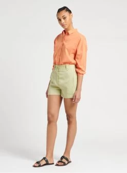 SEE U SOON Straight-fit Short Met Rits | Groen -Chic Verkoop 4099687