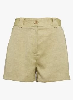 SEE U SOON Straight-fit Short Met Rits | Groen -Chic Verkoop 4105744