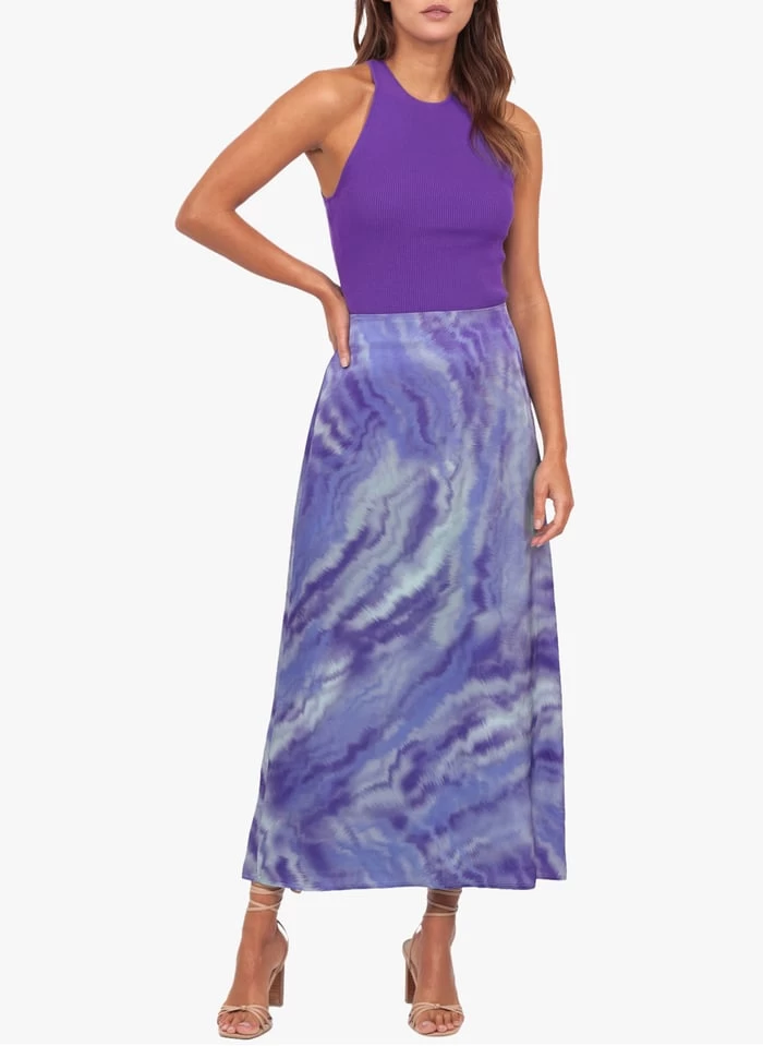 KOOKAI Lange Rok Met Hoge Taille En Tie-dyeprint | Groen 6 KOOKAI Lange Rok Met Hoge Taille En Tie-dyeprint | Groen - Afbeelding 4