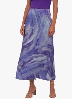 KOOKAI Lange Rok Met Hoge Taille En Tie-dyeprint | Groen