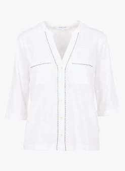 GERARD DAREL ADRIEN - Top Met Tuniekhals En Stras | Wit -Chic Verkoop 4108384