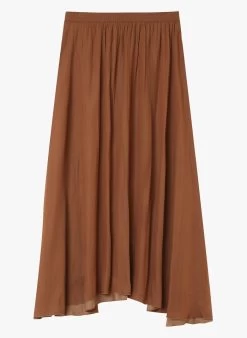 JINA - Halflange, Gerende Rok | Oranje -Chic Verkoop 4109631