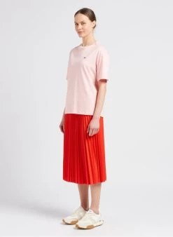 Lacoste Plissérok | Oranje -Chic Verkoop 4110024