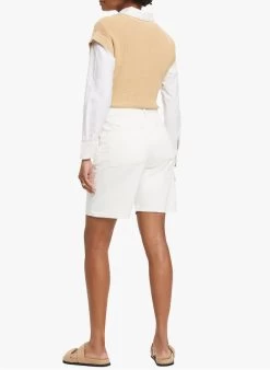 ESPRIT Wijd Short Met Hoge Taille | Wit -Chic Verkoop 4111594