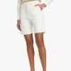 ESPRIT Wijd Short Met Hoge Taille | Wit -Chic Verkoop 4111596