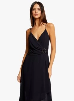 MORGAN REUILLY - Lange Jurk Met Spaghettibandjes | Blauw -Chic Verkoop 4111711