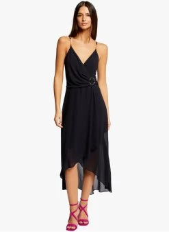 MORGAN REUILLY - Lange Jurk Met Spaghettibandjes | Blauw