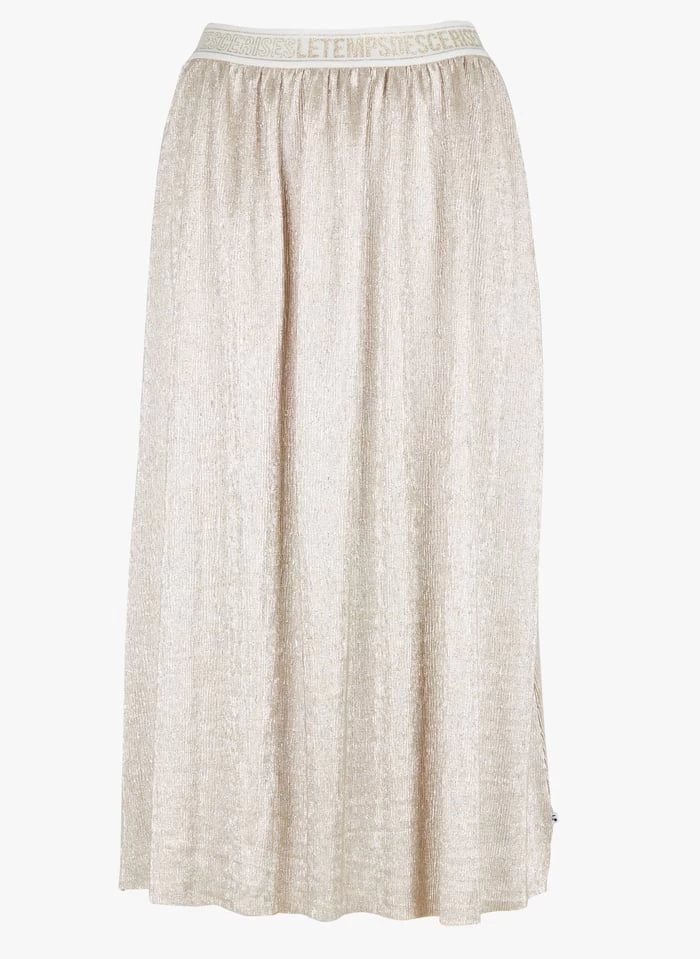 LE TEMPS DES CERISES LATOBA - Halflange Plissérok Met Glanzend Garen | Grijs 5 LE TEMPS DES CERISES LATOBA - Halflange Plissérok Met Glanzend Garen | Grijs - Afbeelding 3